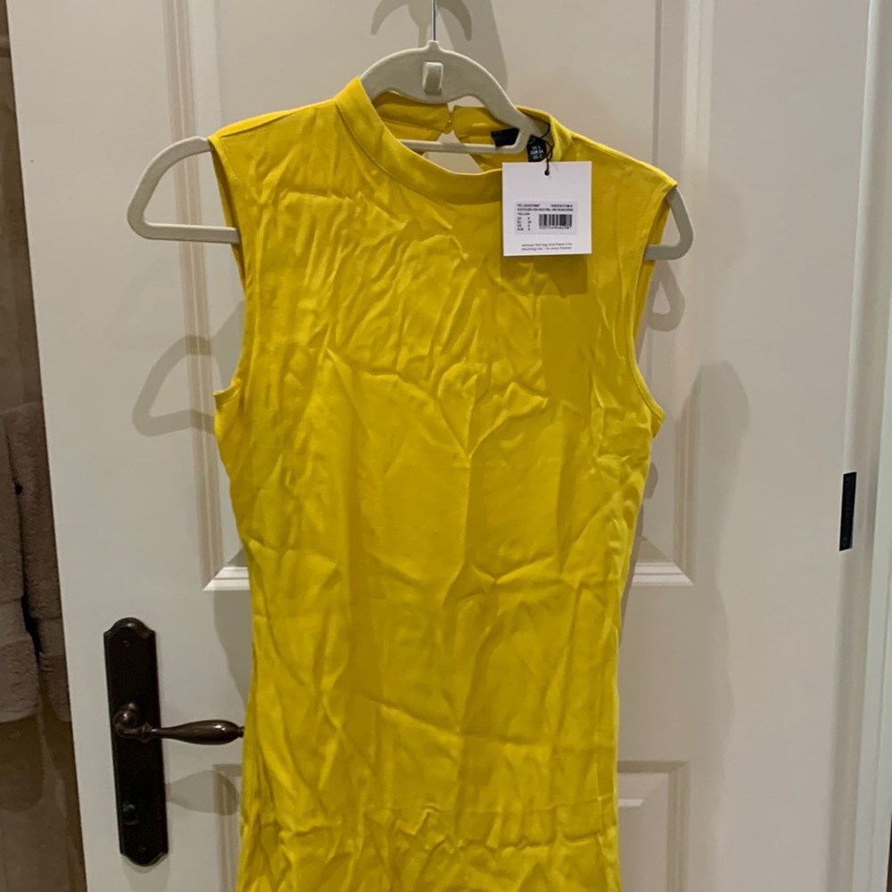 Bright Backless Mini Swing Dress
